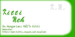 kitti meh business card